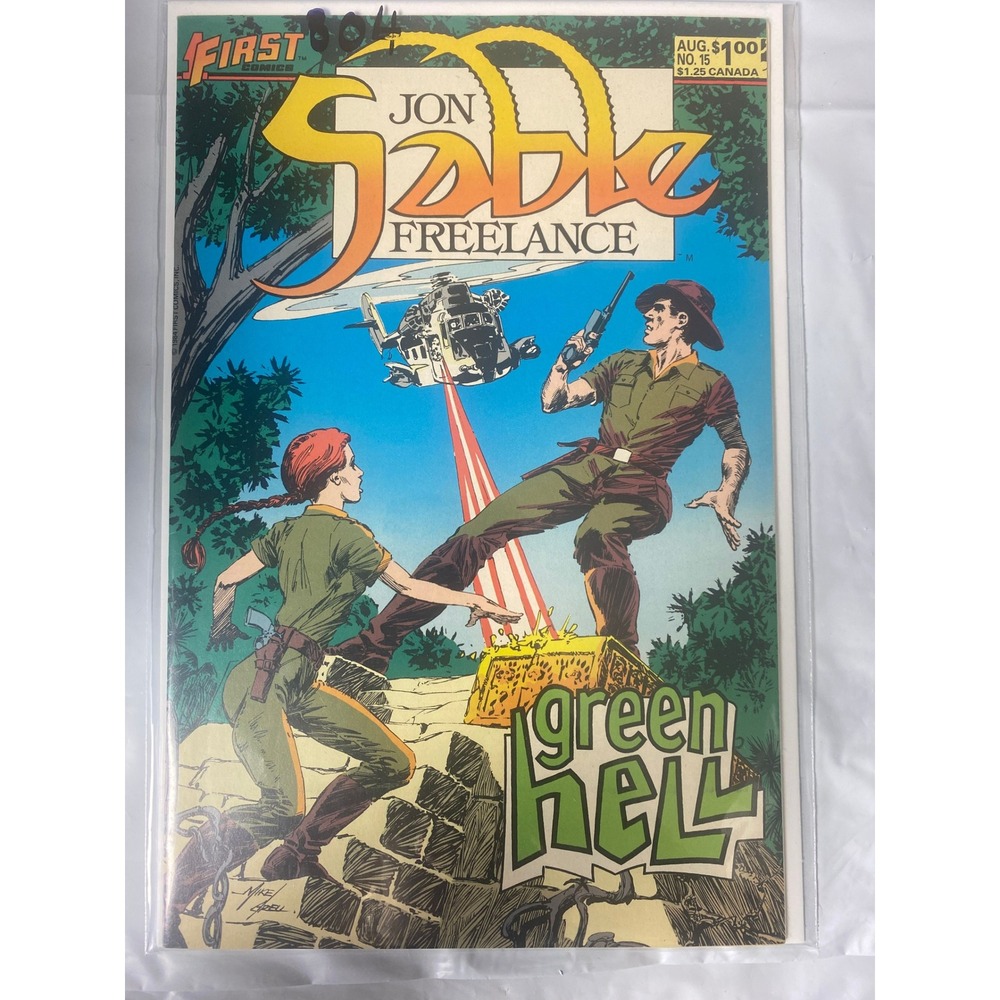 Jon Sable Freelance 15 First Comics 1984 Mike Grell Green Hell Copper Age Comic
